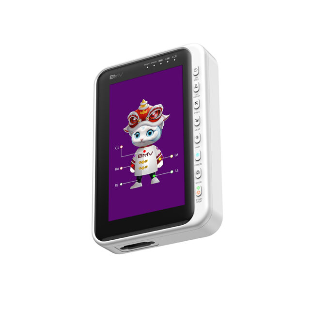 BES1207 NANO Vet Tablet ECG Machine Smart Portable 12-Lead Cardiac Monitor(support PC printer/Artificial Intelligence Analysis Diagnosis/Touch Screen)